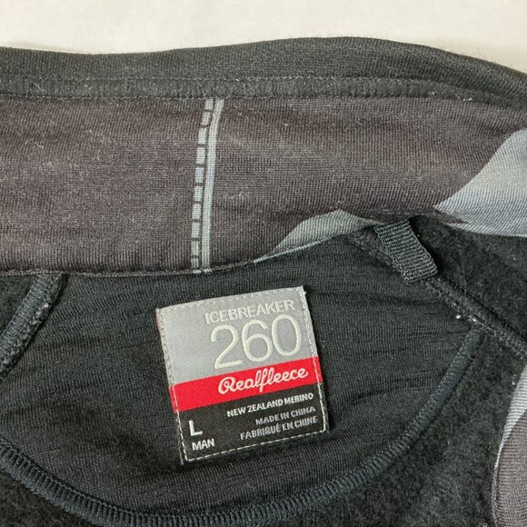 Icebreaker 260 Merino Wool Realfleece Men's Black Full Zip Sierra Jacket L - Picture 4 of 8